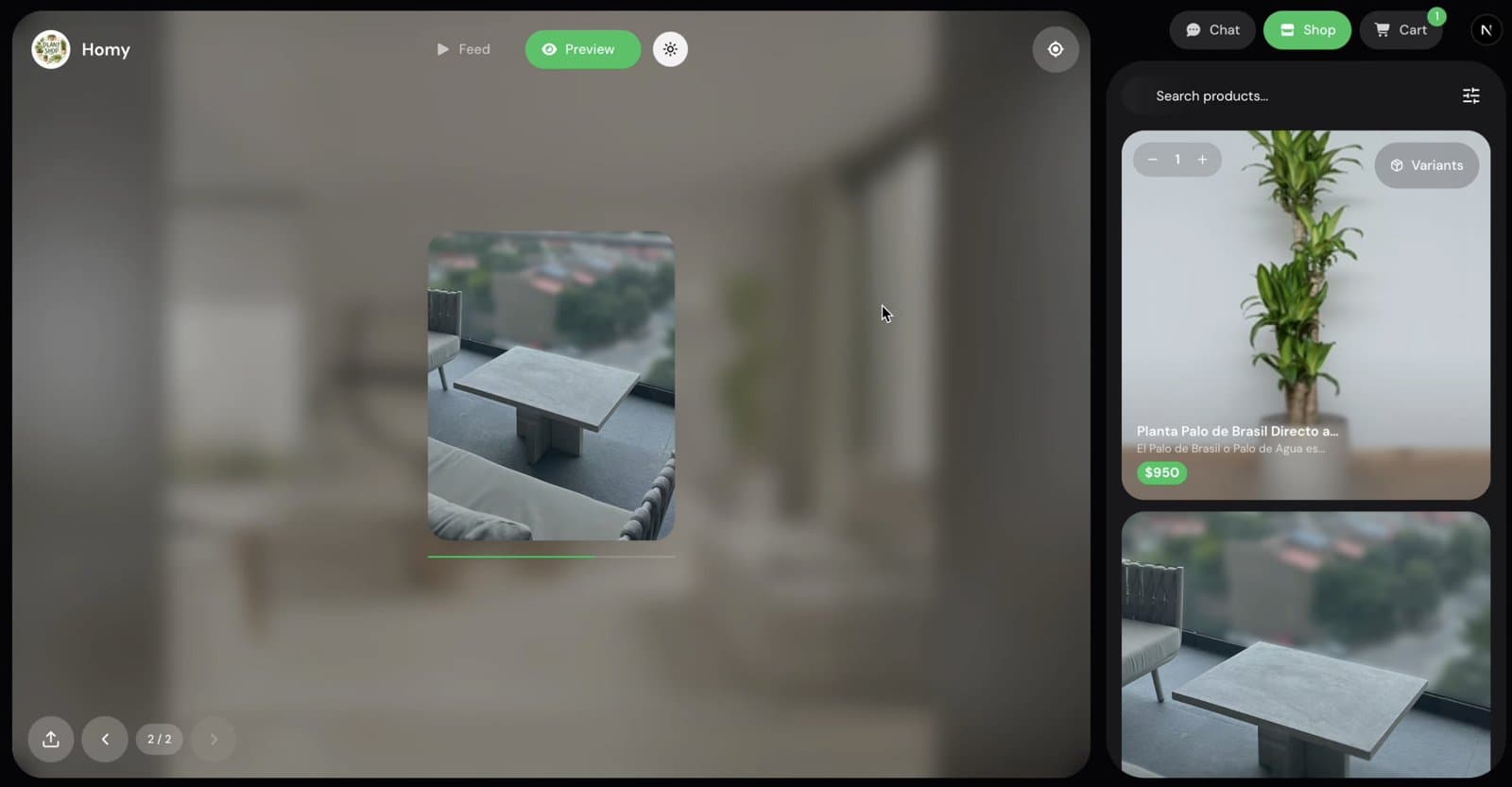 SYNTHETIC storefront — Homy Plants live shop